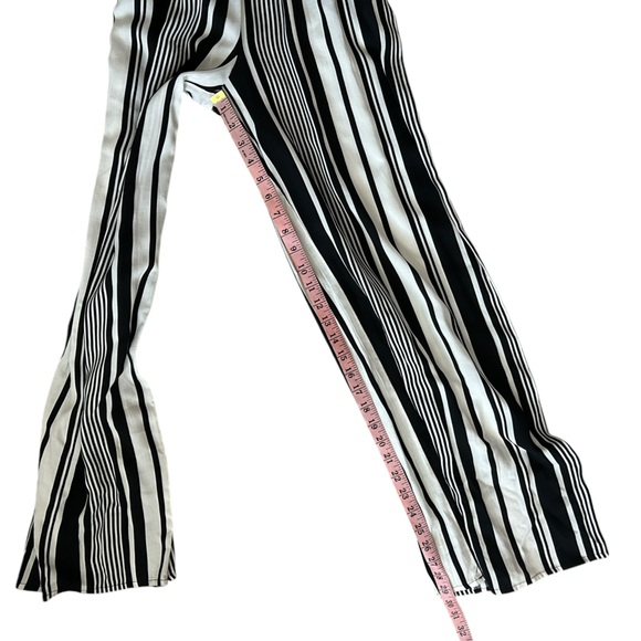 Bebop Black and White Striped Button Down Jumpsuit S - Picture 11 of 13